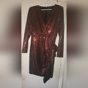Red and black party dress, XL